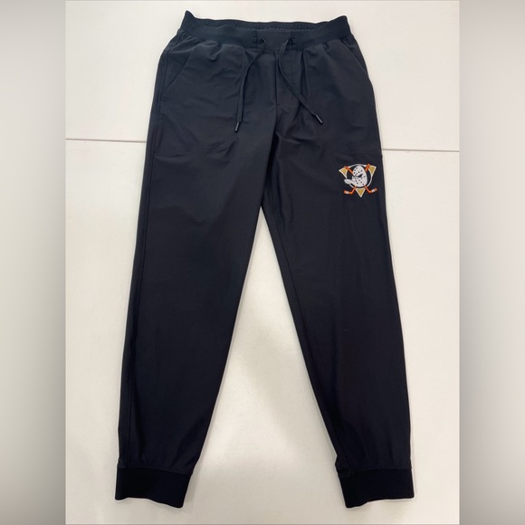 Lululemon ABC Jogger NHL Anaheim Mighty Ducks Black Embroidered Men’s Medium - Picture 1 of 15